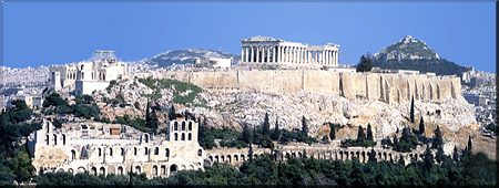 A view of the Acropolis in Athens.