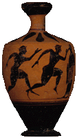 Attic Black Figure Lekythos ca. 550 b.c.