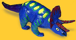 Paper-mache dinosaur