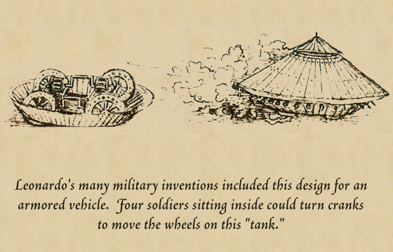 Leonardo's Tank Sketch