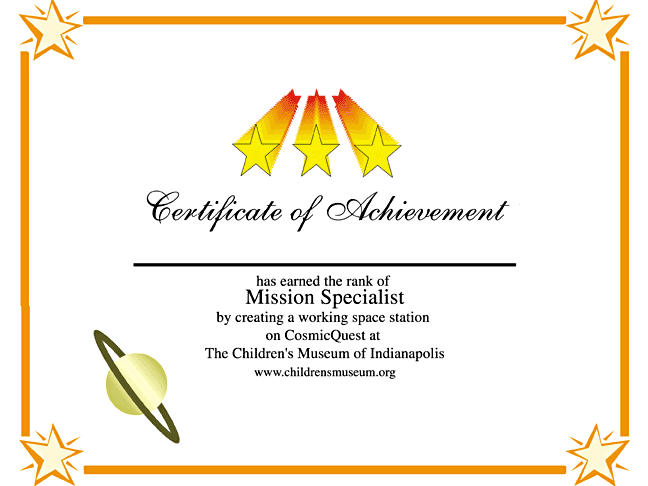 Mission Specialist Certificate