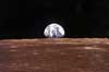 Earthrise from the moon